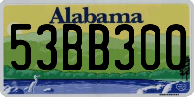 AL license plate 53BB300