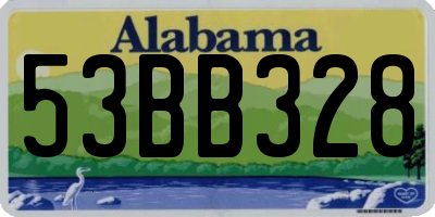 AL license plate 53BB328