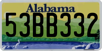 AL license plate 53BB332