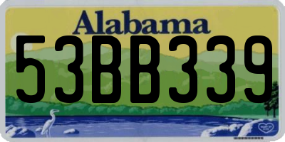 AL license plate 53BB339