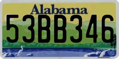 AL license plate 53BB346
