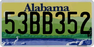 AL license plate 53BB352