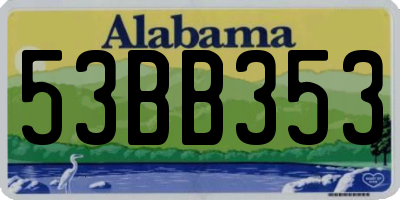 AL license plate 53BB353