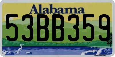 AL license plate 53BB359