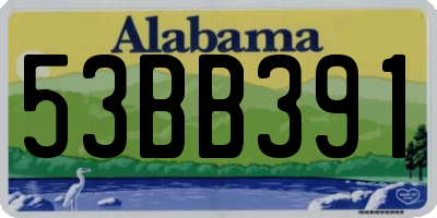 AL license plate 53BB391