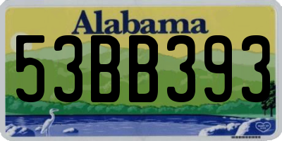 AL license plate 53BB393