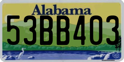 AL license plate 53BB403