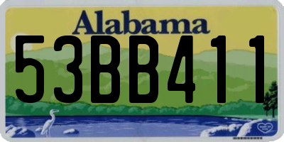 AL license plate 53BB411