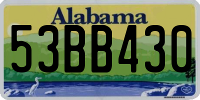 AL license plate 53BB430