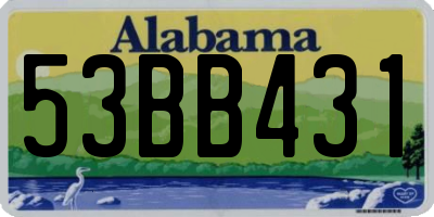 AL license plate 53BB431