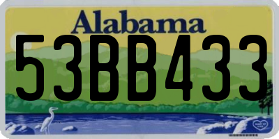 AL license plate 53BB433