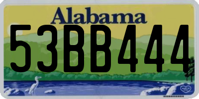 AL license plate 53BB444