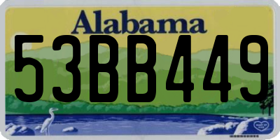 AL license plate 53BB449