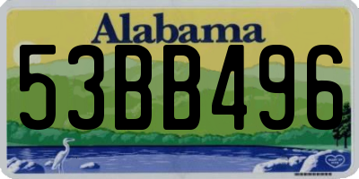 AL license plate 53BB496
