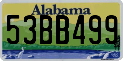 AL license plate 53BB499