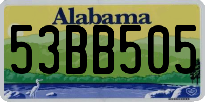 AL license plate 53BB505