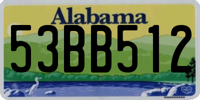 AL license plate 53BB512