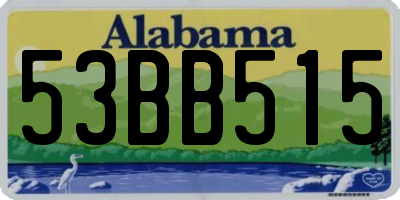 AL license plate 53BB515