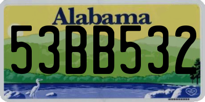 AL license plate 53BB532
