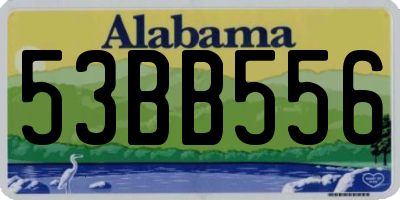 AL license plate 53BB556