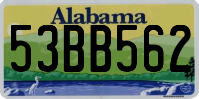 AL license plate 53BB562