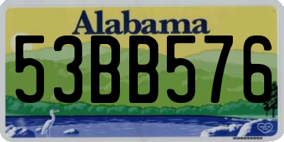 AL license plate 53BB576
