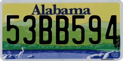 AL license plate 53BB594