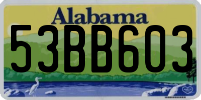 AL license plate 53BB603