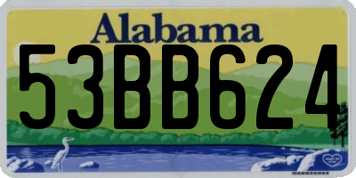 AL license plate 53BB624