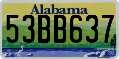 AL license plate 53BB637