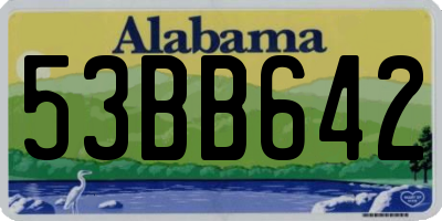 AL license plate 53BB642