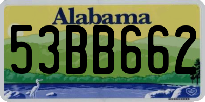 AL license plate 53BB662