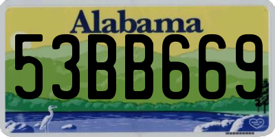 AL license plate 53BB669