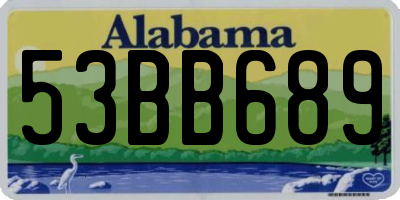 AL license plate 53BB689