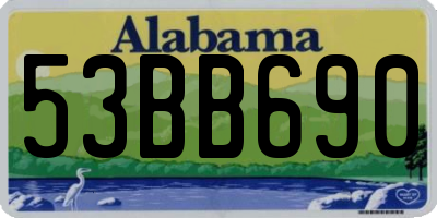 AL license plate 53BB690