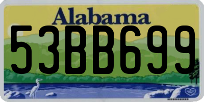 AL license plate 53BB699
