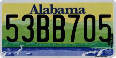 AL license plate 53BB705
