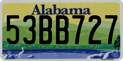 AL license plate 53BB727
