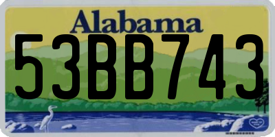 AL license plate 53BB743