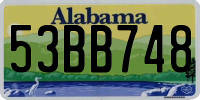 AL license plate 53BB748