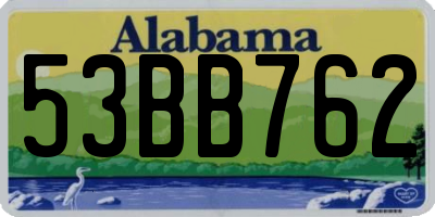 AL license plate 53BB762