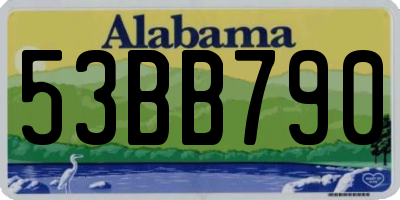 AL license plate 53BB790