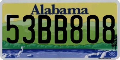 AL license plate 53BB808
