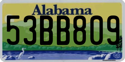 AL license plate 53BB809