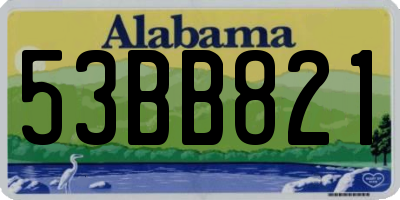 AL license plate 53BB821