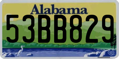 AL license plate 53BB829