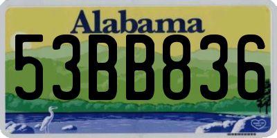 AL license plate 53BB836