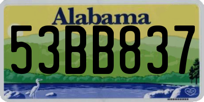 AL license plate 53BB837