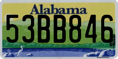 AL license plate 53BB846