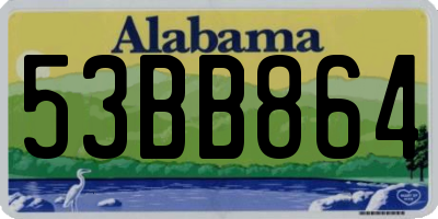 AL license plate 53BB864